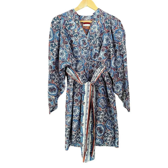 Chufy Ma Dress Mini Lin Floral Print Cotton Silk Embroidered Size XS - Picture 2 of 11